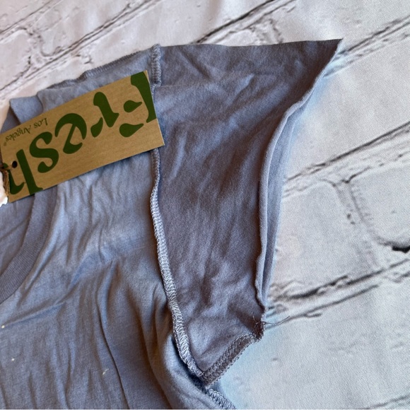 Fresh LA Y2K Stars T-shirt New NWT Medium Splattered Purple - Picture 5 of 7